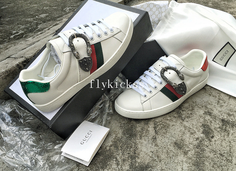 GC Ace Embroidered Sneaker Snake White